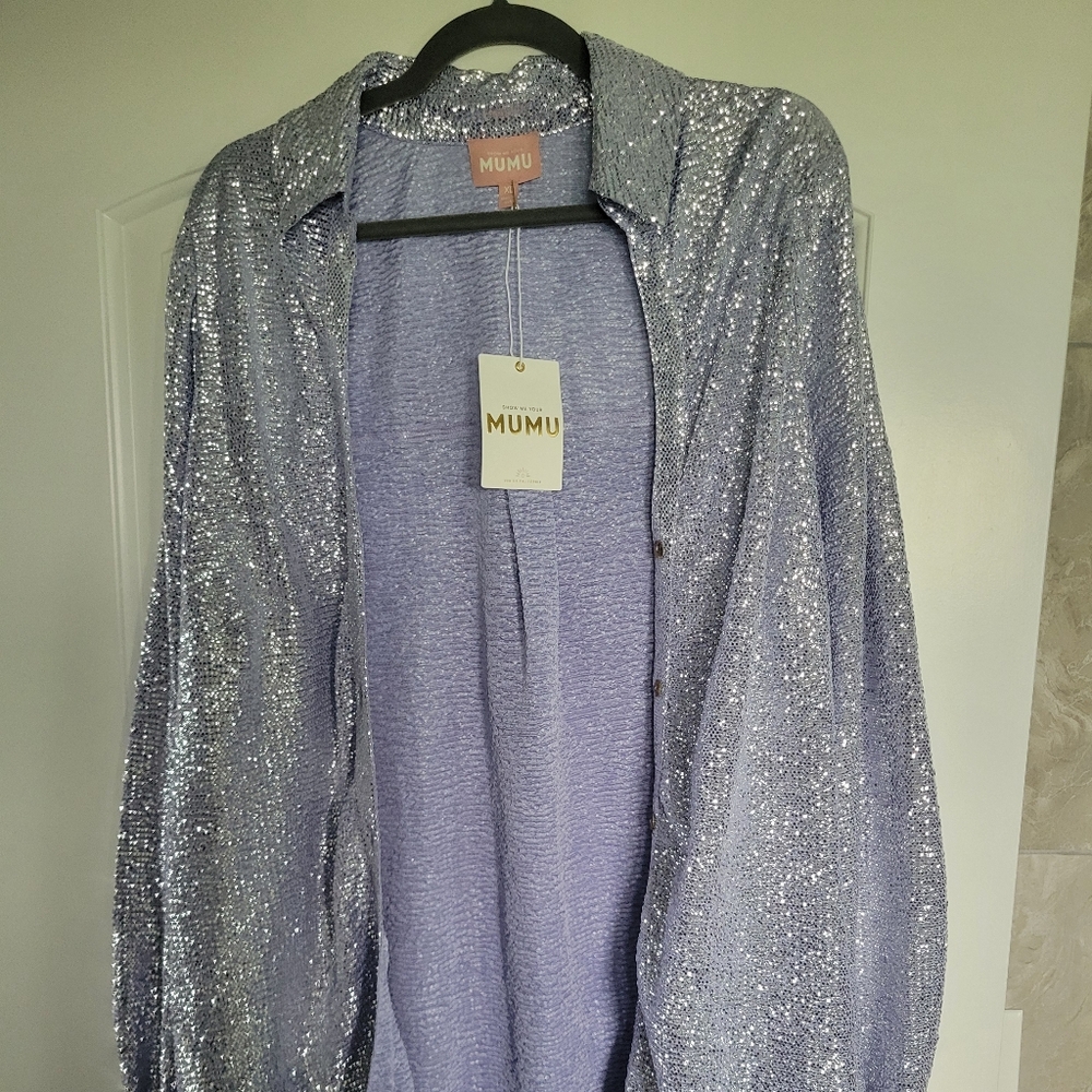 SHOW ME YOUR MUMU Sparkle button up/dress